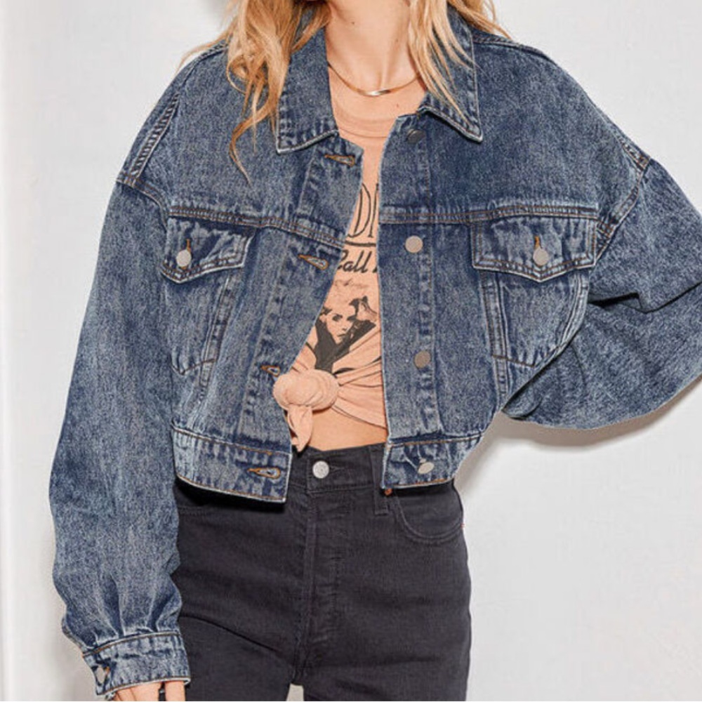 Lulu's Blue Jean cropped Jacket